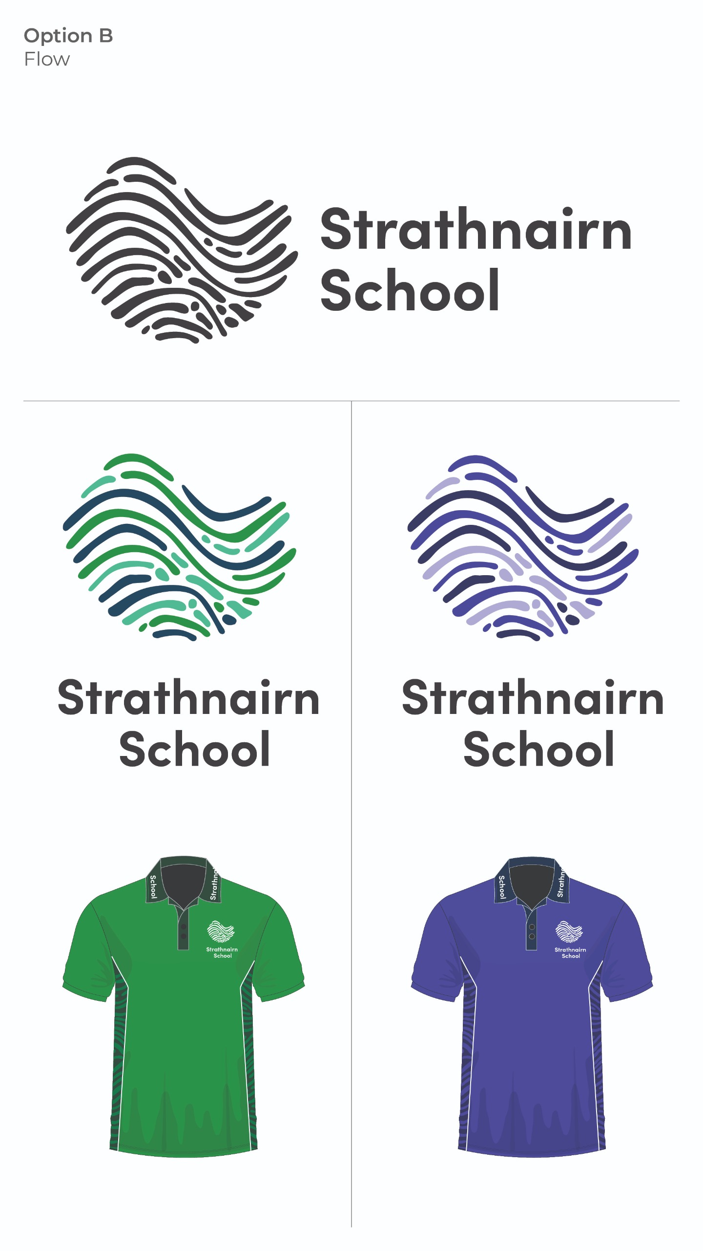 Logo and uniform mockups - Flow
