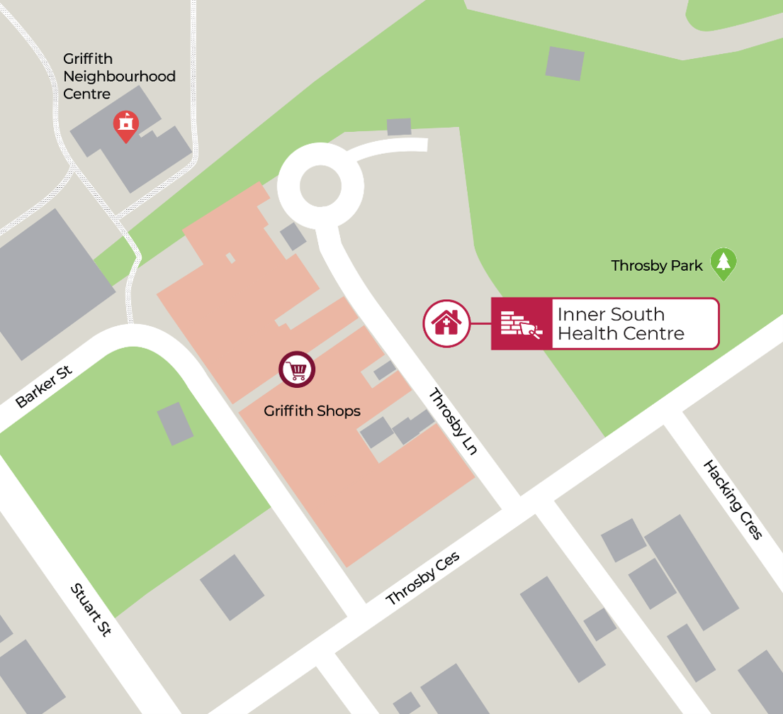 Inner South Health Centre Map
