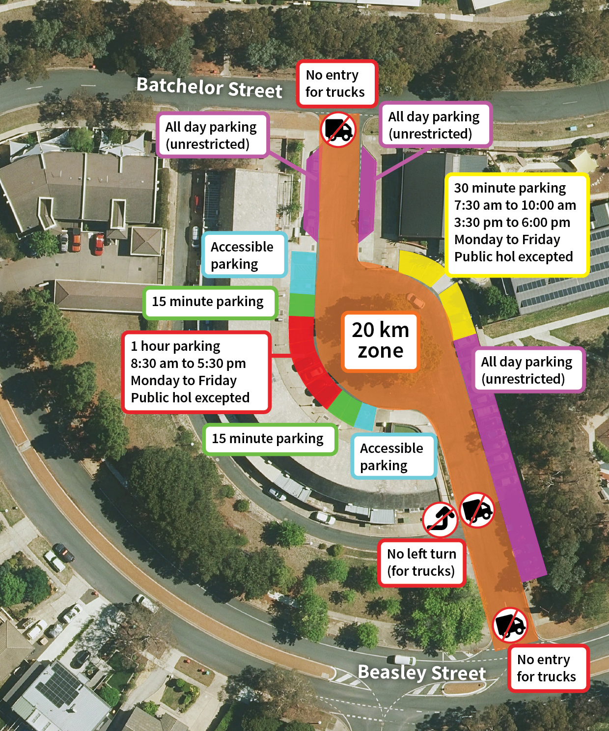 Map of Torrens shops car park