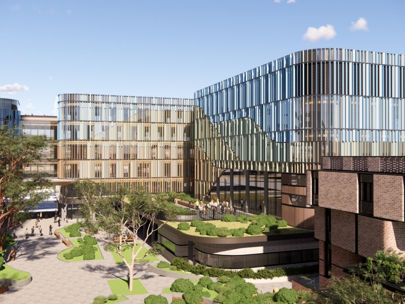 View of the east-west boulevard at the new CIT Campus