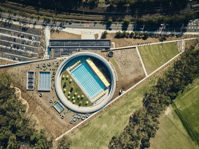 Successful integration into the historic and natural landscape, Parramatta Aquatic Centre, NSW