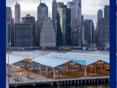 Outdoor amenities such as pickleball, basketball and tennis, Brooklyn Bridge Spiral Pool, NY
